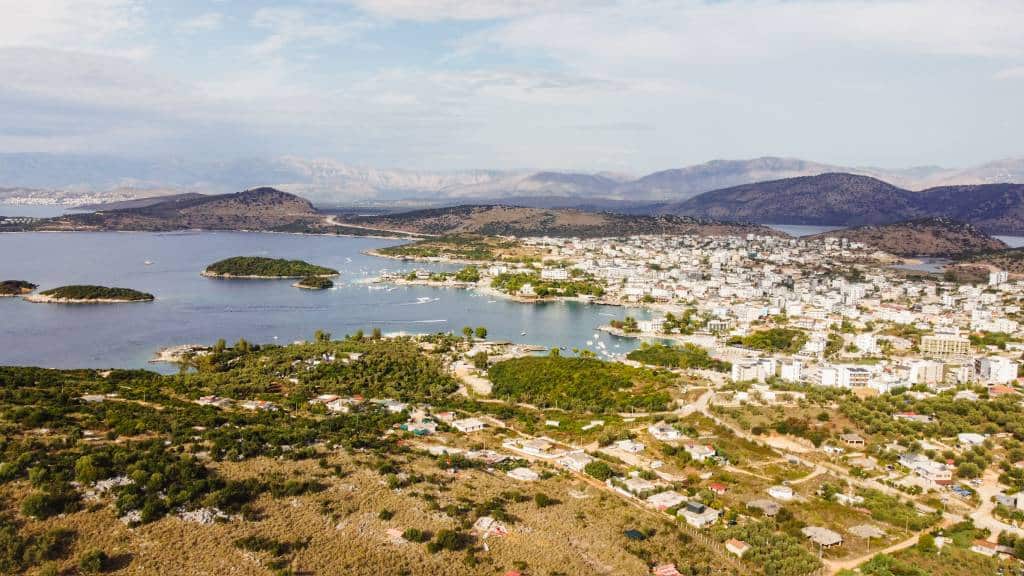 Uitzicht op Ksamil